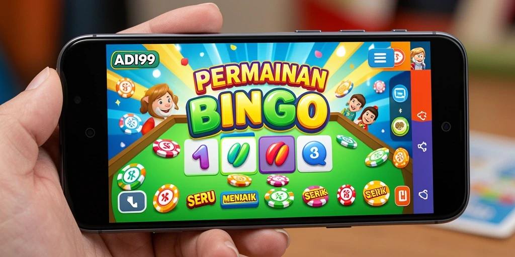 Tampilan gameplay utama ADI99 yang seru dan penuh warna.