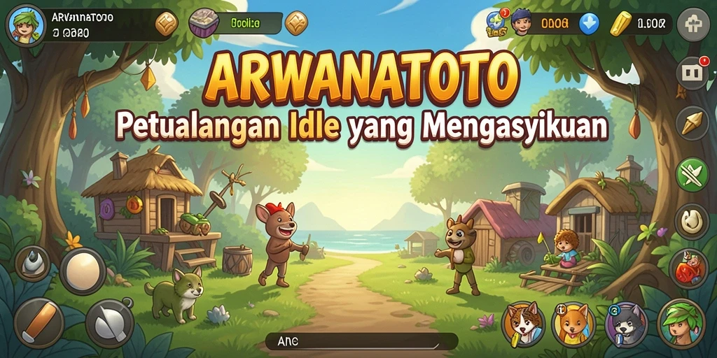 Gameplay ARWANATOTO dengan karakter yang beragam.