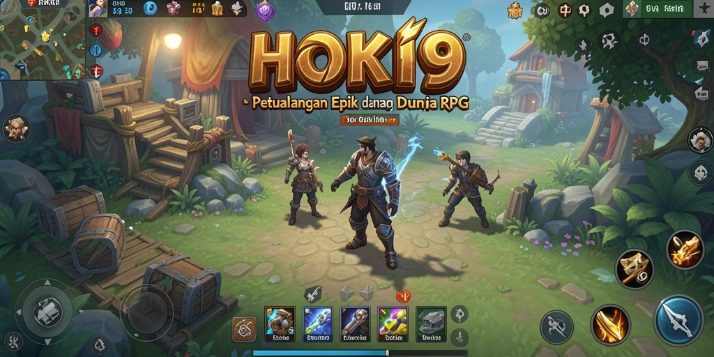 Screenshot HOKI9 yang menampilkan aksi seru dalam pertempuran RPG.