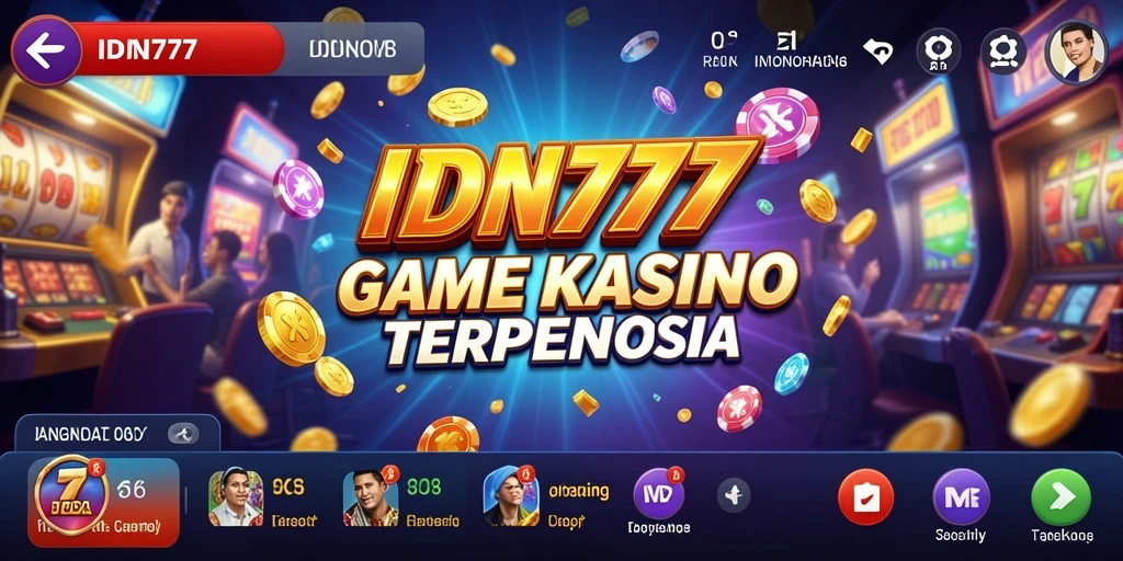 Screenshot menunjukkan pemain menikmati permainan Kasino di IDN777.