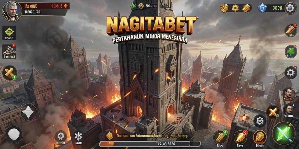 Tampilan gameplay NAGITABET saat mengatur menara pertahanan.