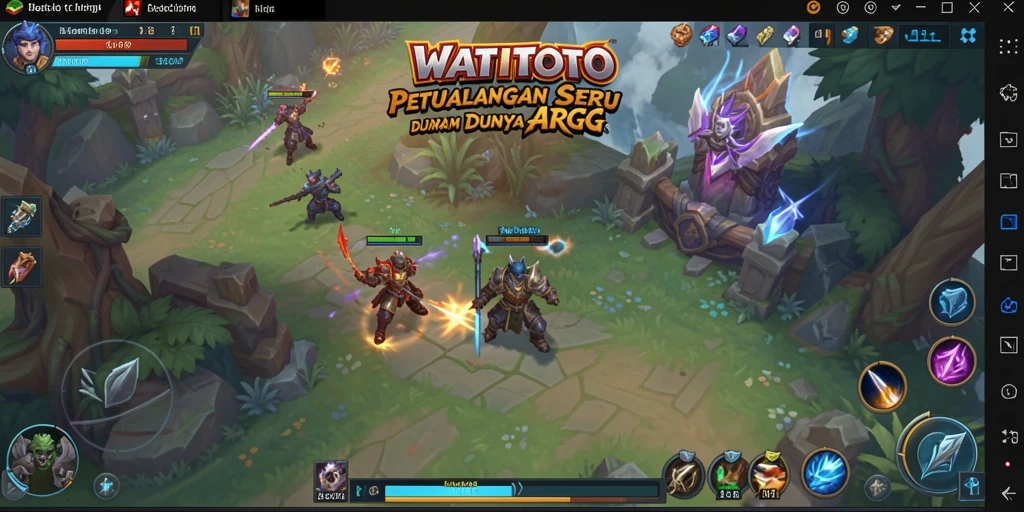 Tampilan gameplay WATITOTO dengan aksi pertarungan yang mendebarkan.