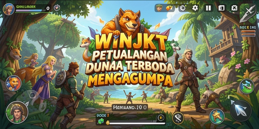 Screenshot gameplay <strong>WINJKT</strong> menampilkan eksplorasi dunia terbuka yang luas.